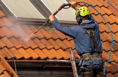 Démoussage et hydrofuge de toiture à Glun